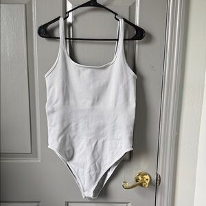 Classic White Ribbed Kids One-Piece Bodysuit